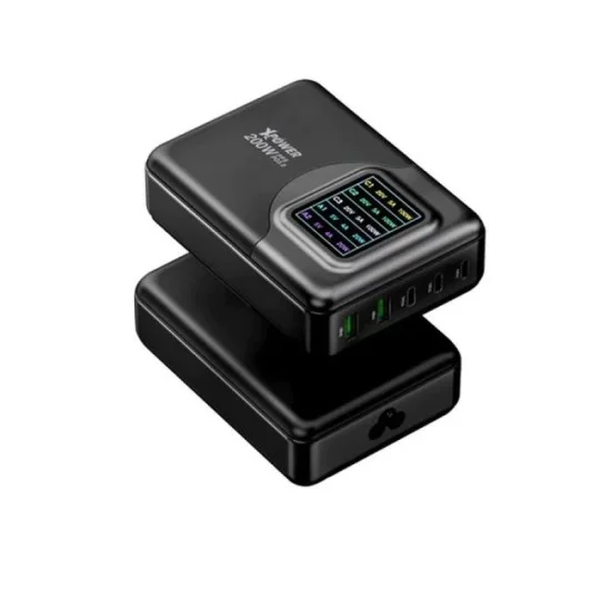 XPower GW200B 200W 4 Output PD 3.0-Qc-Scp Gan Wall Charger - Black